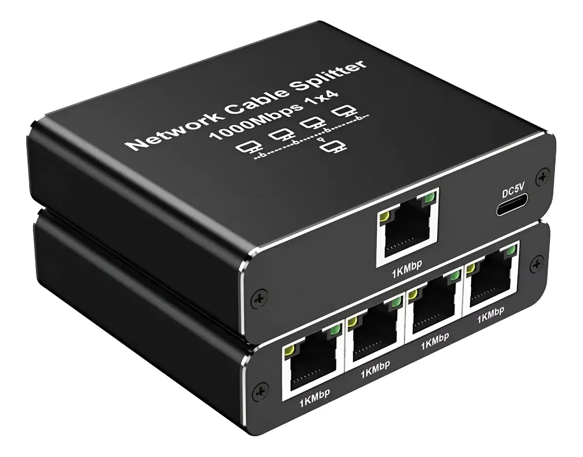 Switch EXBOM 5 Portas Gigabit 10/100/1000 Mbps Alimentação USB-C - Imagem 3
