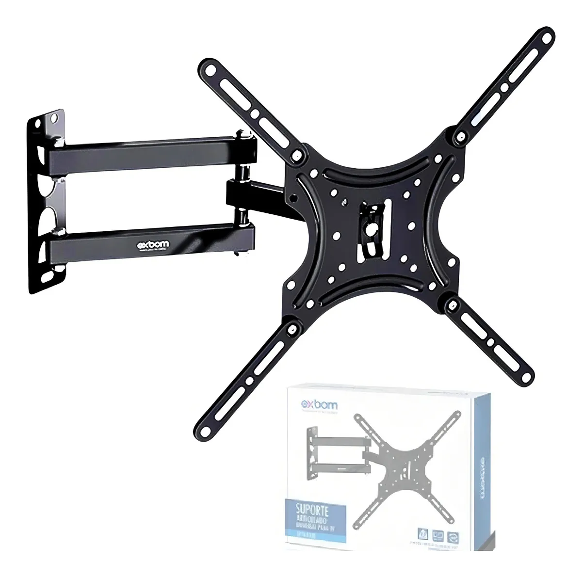 Suporte de Parede Articulado EXBOM SPTV-E320 para TV e Monitor 10 a 37 polegadas VESA 100x100