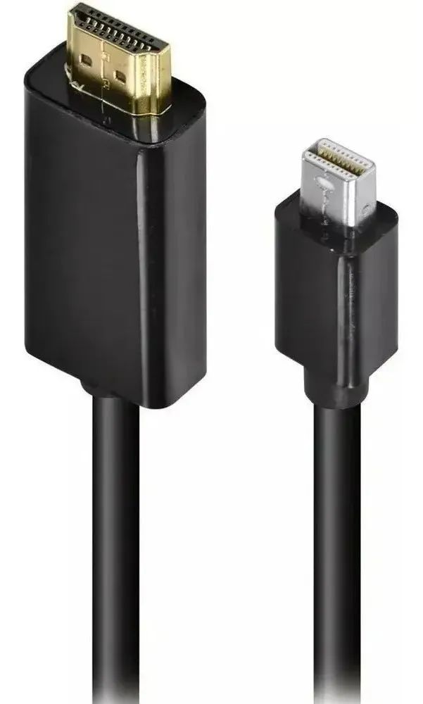 Cabo Adaptador Mini DisplayPort para HDMI Macho 4K Thunderbolt Preto - Imagem 2