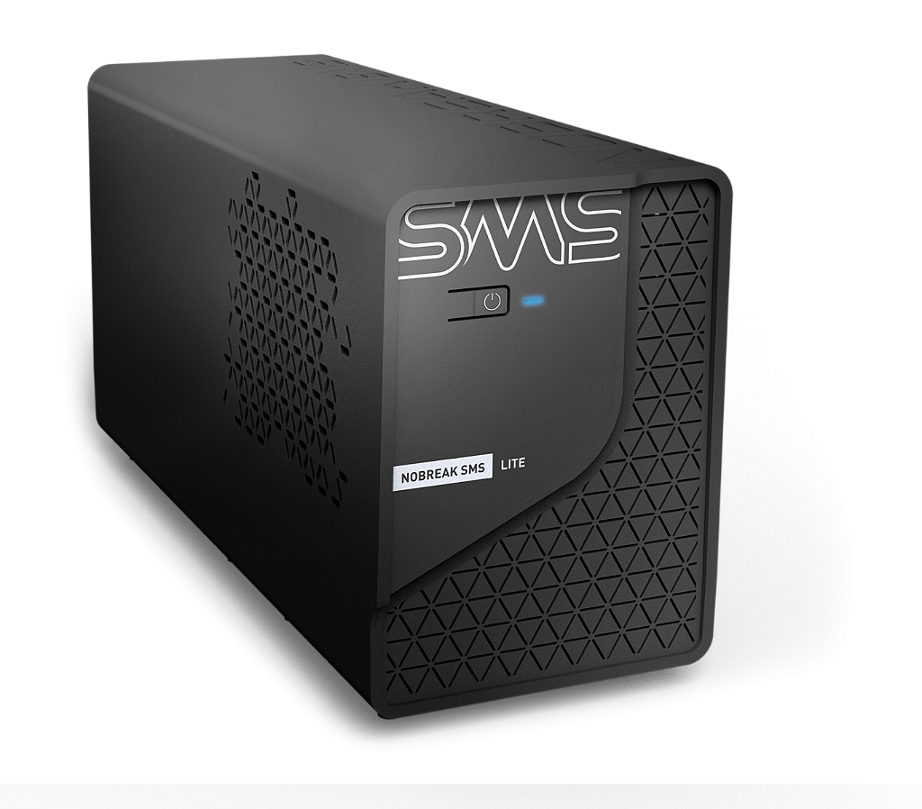Nobreak SMS Lite 600VA 300W Bivolt Automático Saída 115V 4 Tomadas 1 Bateria 12V 5Ah 0029202 - Imagem 2