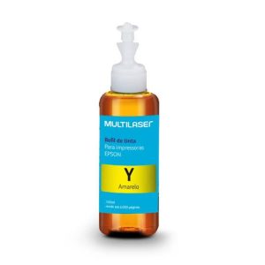 Refil de Tinta Multilaser RF008 Amarelo 100ml Compatível com Epson T664420 para Impressoras Tanque de Tinta