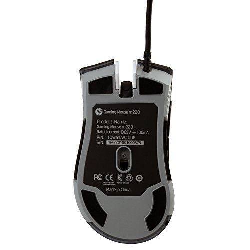 Mouse HP M220 4800 DPI USB RGB 7 Botões Preto - Imagem 2