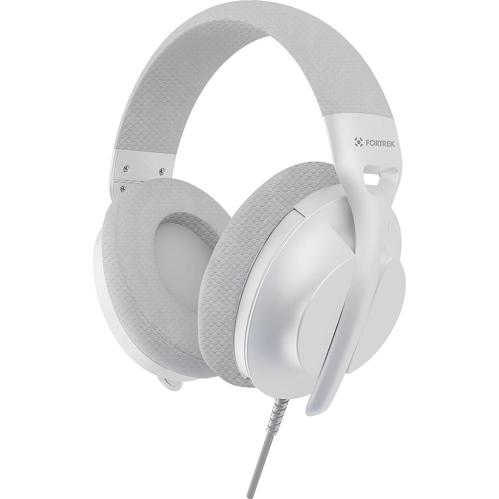 Headset Gamer Fortrek Wise Branco USB 7.1 Surround Virtual Microfone Retrátil Drivers 40mm
