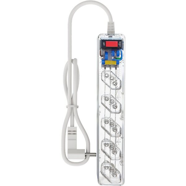 Filto de Linha Protetor de Surto 5 Tomadas 3 Pinos NBR Transparente iClamper