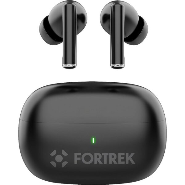 Fone de Ouvido Bluetooth TWS Sem Fio Fortrek HWS1 | Driver 13mm / Touch / USB-C / 4h bateria