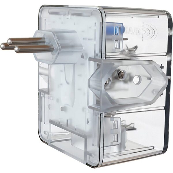 Protetor de Surto DPS Clamper iClamper 3 Tomadas 10A Bivolt 127/220V Transparente NBR 14136 para Reposição