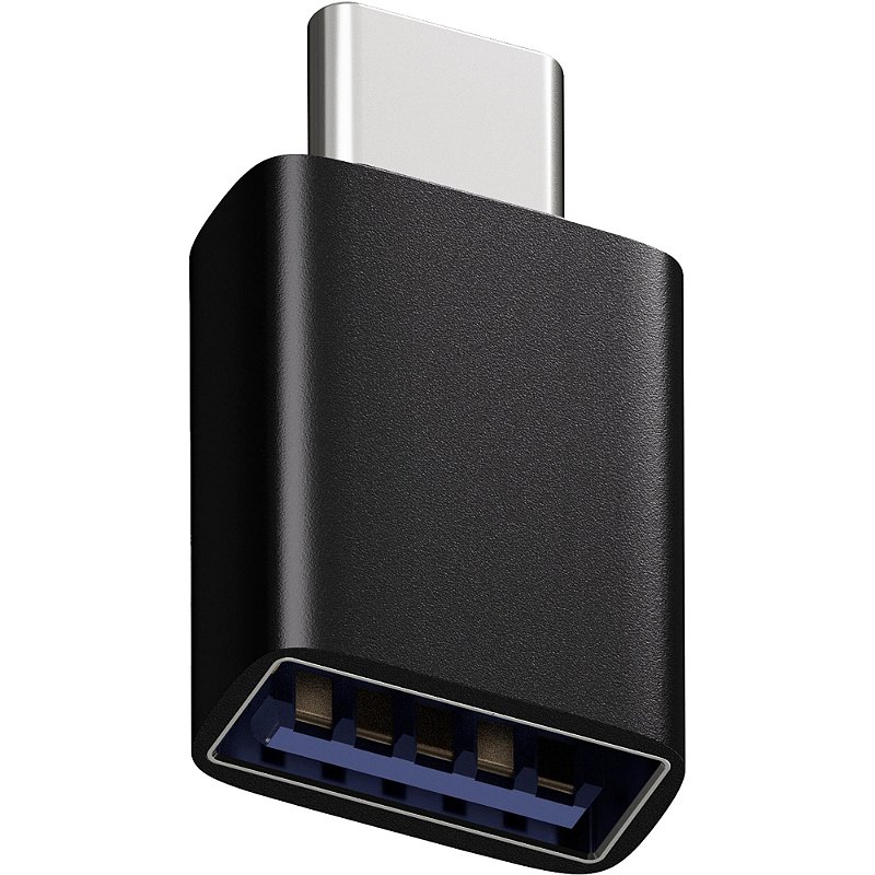 Adaptador USB-A 3.0 Macho para USB-C Fêmea OTG FORTREK UA2C 5Gbps 3A Preto