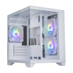 Gabinete Gamer Bluecase Soul Pro BG-052 Branco mATX/ITX Vidro Temperado Dual Chamber com 3 Fans ARGB