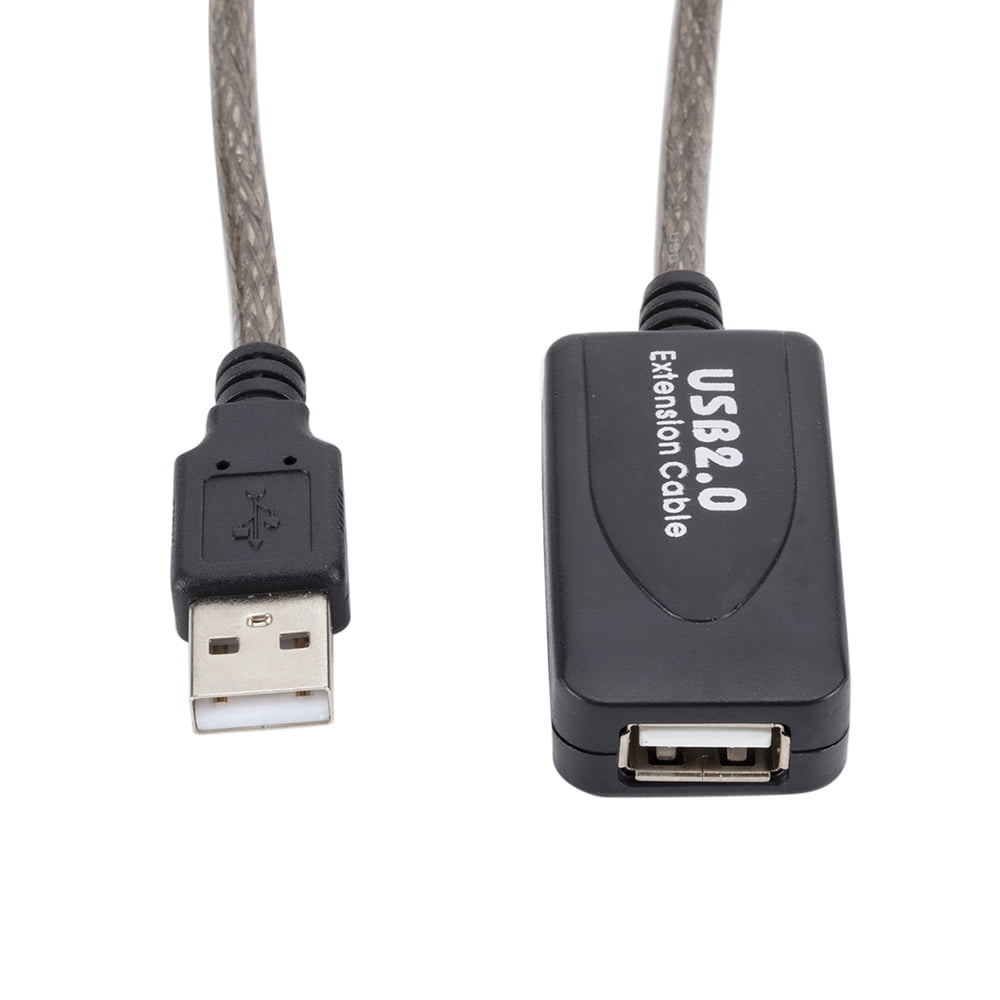 Cabo Extensor USB 2.0 Amplificado 5 Metros A Macho para Fêmea Preto - foto 2