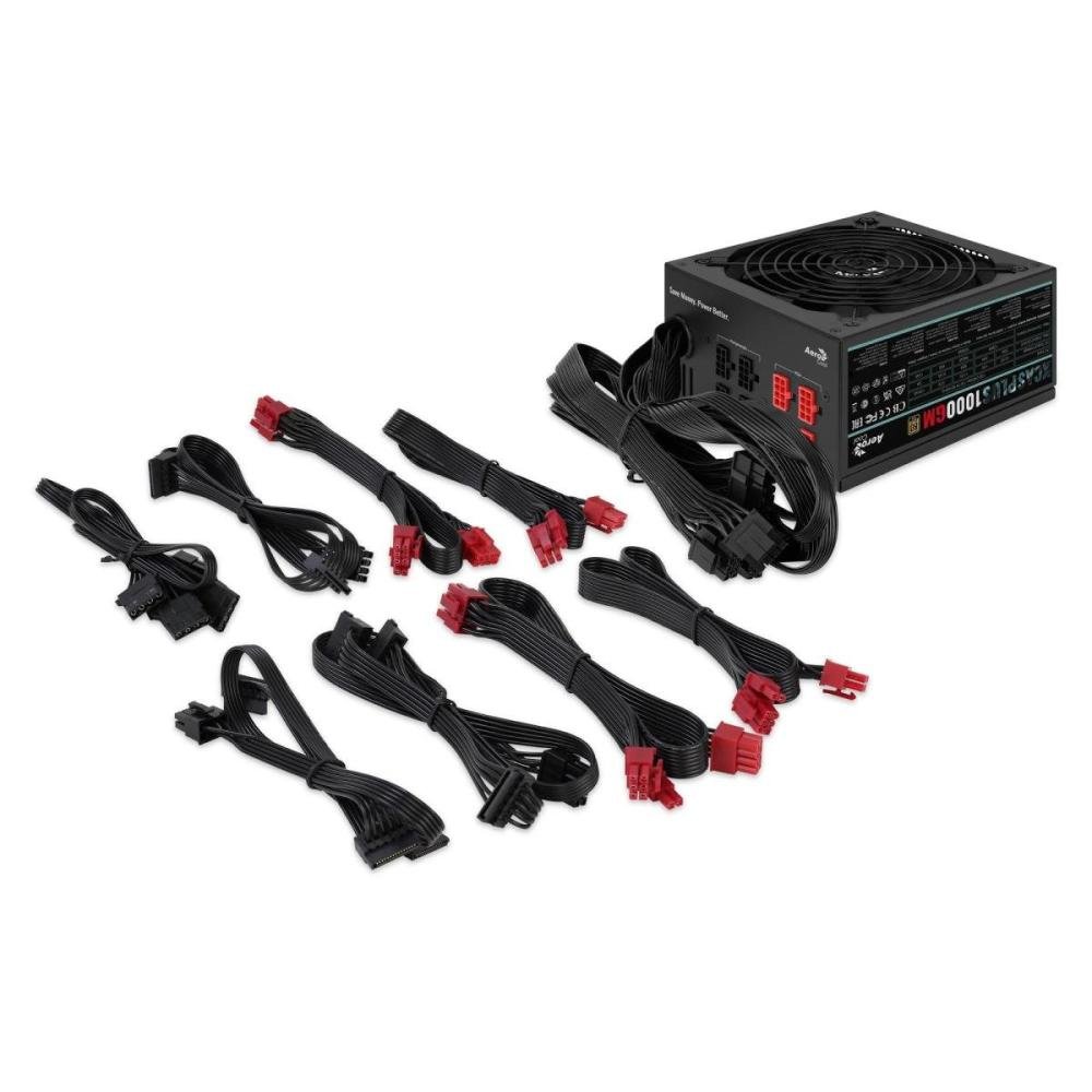 Fonte ATX 1000W KCAS Plus Aerocool 80 Plus Gold Full Modular PFC Ativo - Imagem 5