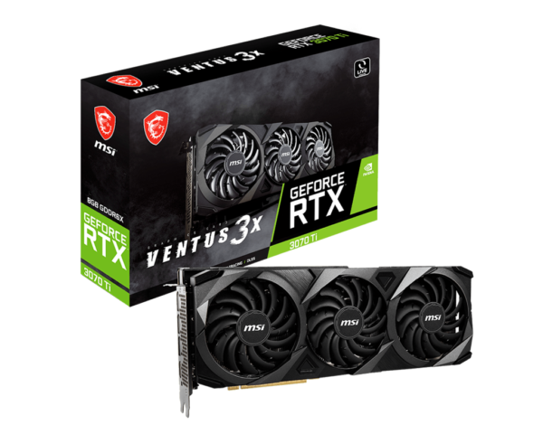 Placa de Vídeo MSI RTX 3070 Ti Ventus 3X OC 8GB GDDR6X PCI Express 4.0