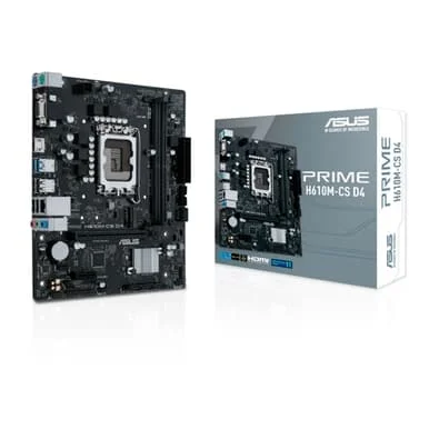 Placa-Mãe LGA1700 H610 ASUS PRIME H610M-CS D4 DDR4 M.2 NVMe HDMI VGA mATX