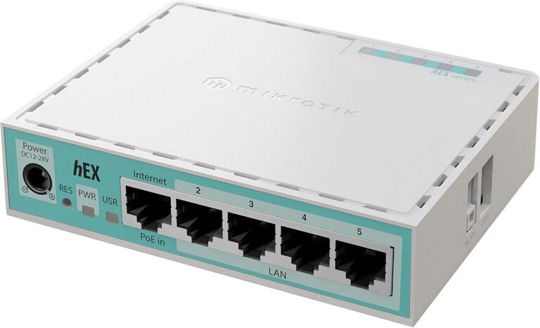 Roteador MIKROTIK hEX Refresh E50UG 5 Portas Gigabit Ethernet 950MHz 512MB RAM