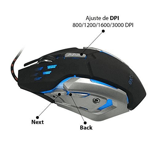 Kit Teclado e Mouse Gamer Exbom BK-G3000 Semi-mecânico USB LED Rainbow ABNT1 Construção em Metal - Imagem 4