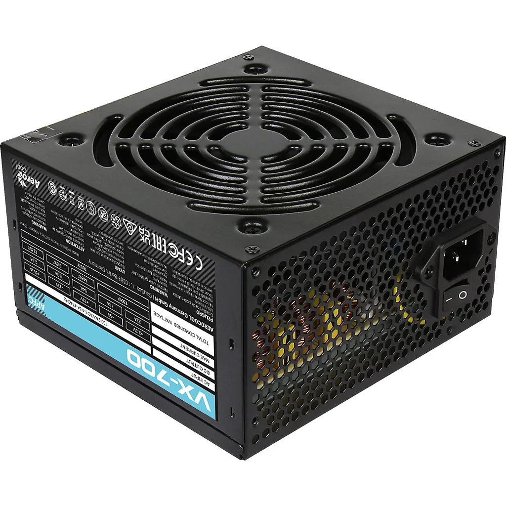 Fonte ATX Gamer 700W VX-700 Aerocool Bivolt Cooler 120mm Cabos Fixos - Imagem 4