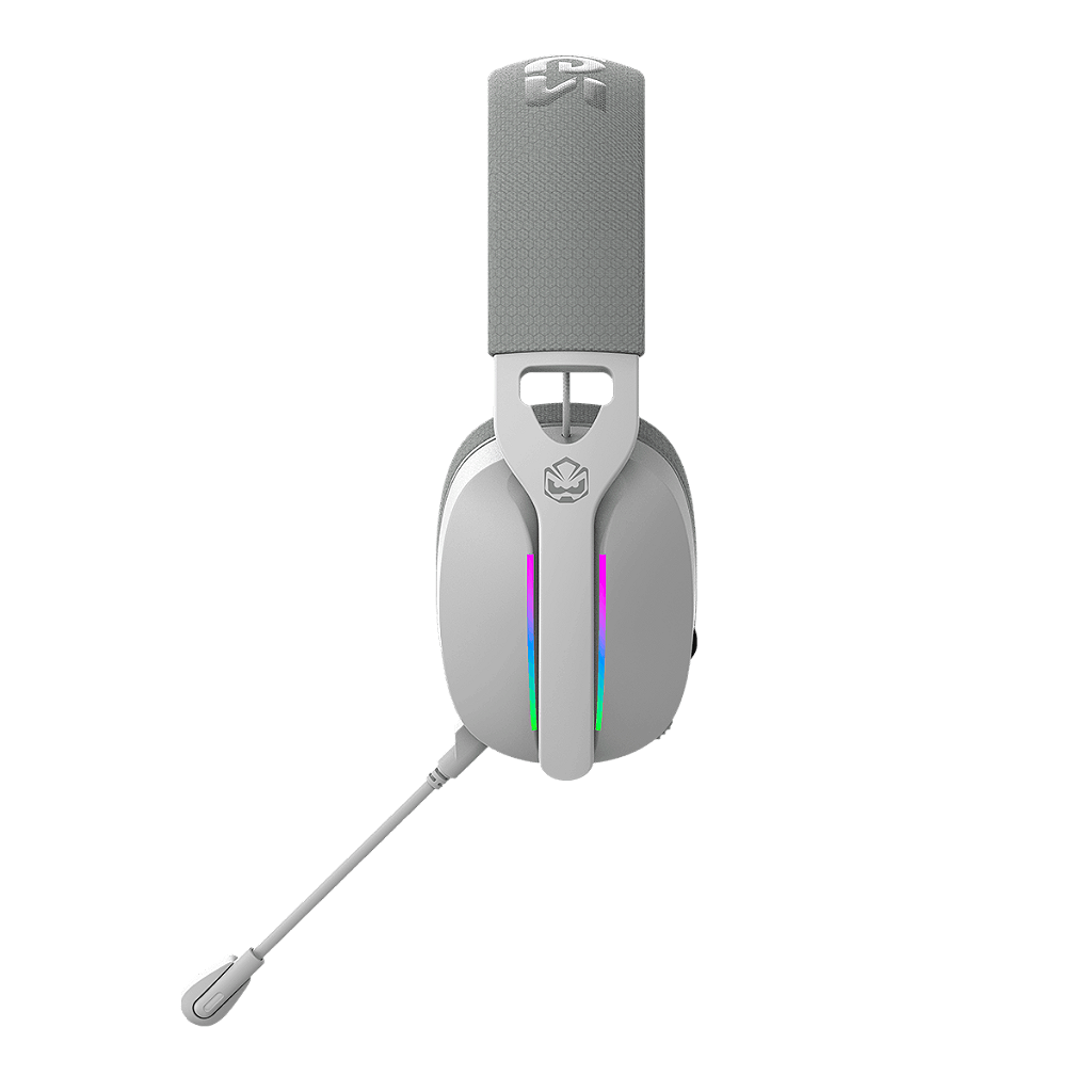Headset Gamer PCYES White Ghost, Conexão USB 2.0, LED RGB Fixo, Drivers 40mm, Microfone Destacável O - Imagem 4