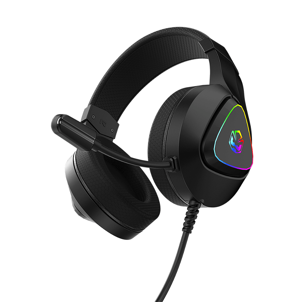 Headset Gamer Pcyes Deffy Black Vulcan com LED Fixo RGB e Conexão USB 2.0 - Imagem 2