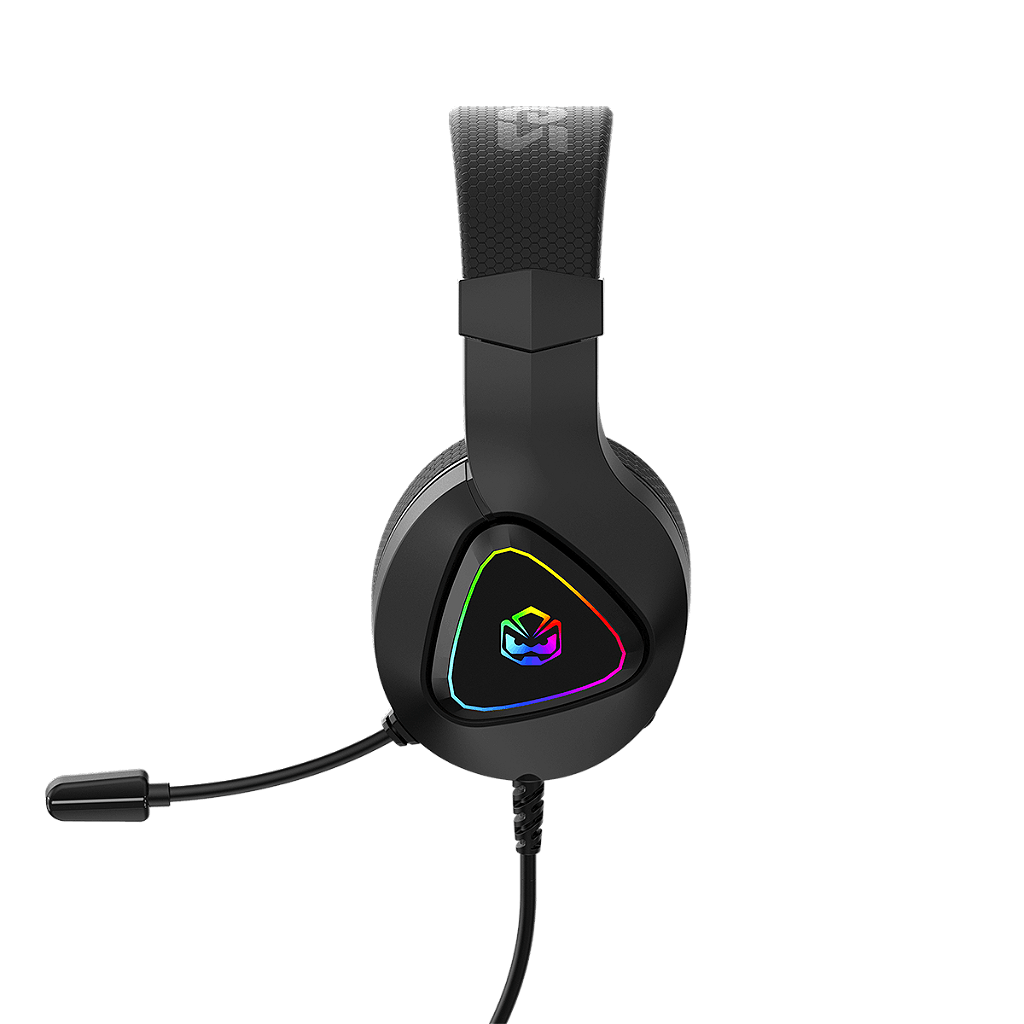 Headset Gamer Pcyes Deffy Black Vulcan com LED Fixo RGB e Conexão USB 2.0 - Imagem 5