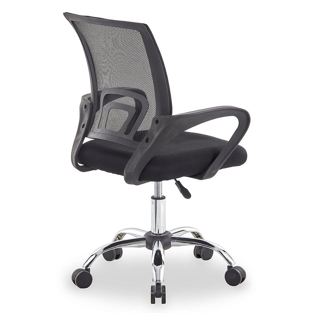 Cadeira de Escritório Executiva Giratória MAXOFFICE MOCH-LOW/BK Preta Tela Mesh Suporta 120kg com Ajuste de Altura e Rodízios de Nylon - Imagem 4