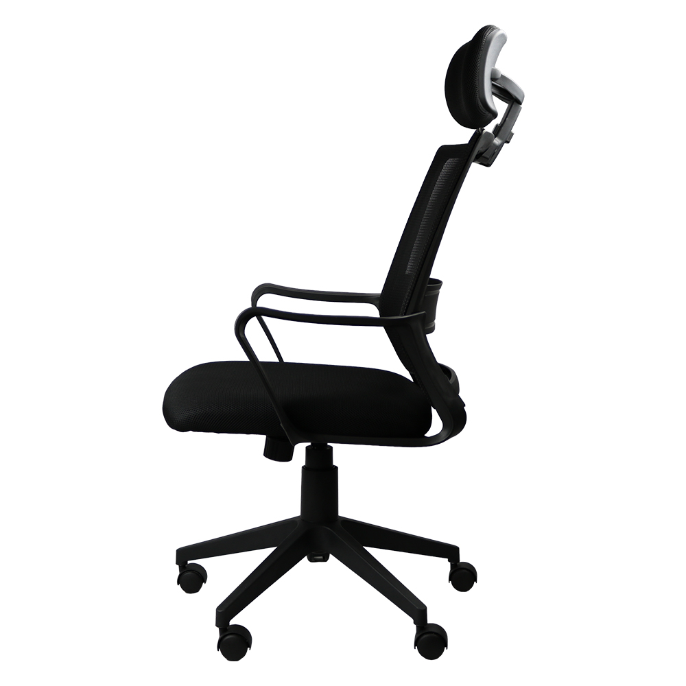 Cadeira Escritório Diretor Ergonômica Maxoffice 011495 Preta, Tela Mesh, Ajuste de Altura, Suporta 120kg, Base Metálica - Imagem 3