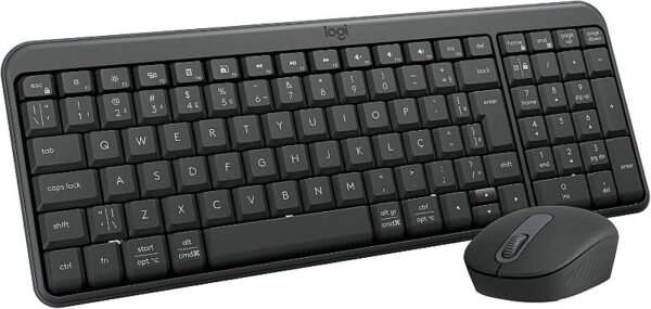 Kit Teclado e Mouse Sem Fio LOGITECH MK250 Bluetooth Grafite