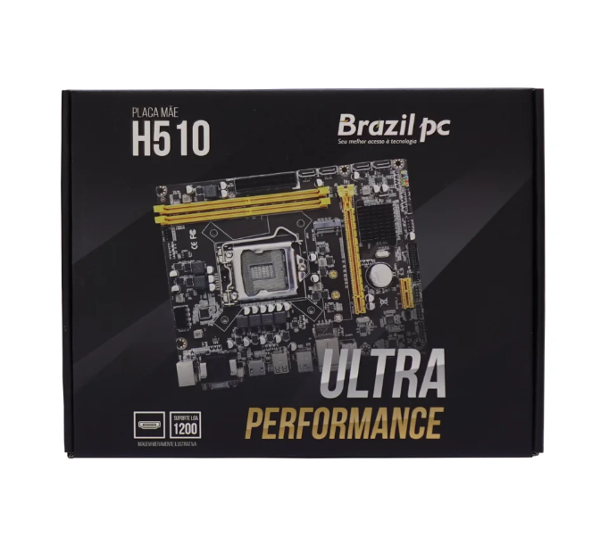 Placa-Mãe LGA1200 H510 Brazil PC BPC-H510M.2-TG DDR4 M.2 mATX - Imagem 4