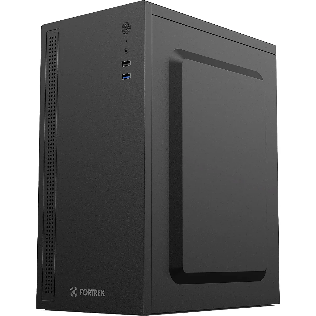 Gabinete Fortrek GO12 Compact Office Preto, para Placa Mãe Micro-ATX e Mini-ITX, USB 3.0 Frontal s/ fonte - Imagem 2