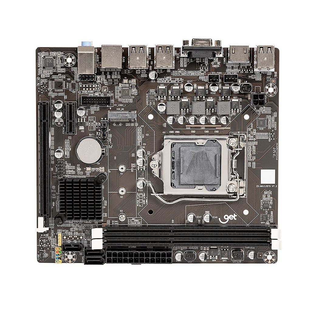 Placa-Mãe LGA1155 H61 GET DDR3 NVMe M.2 mATX