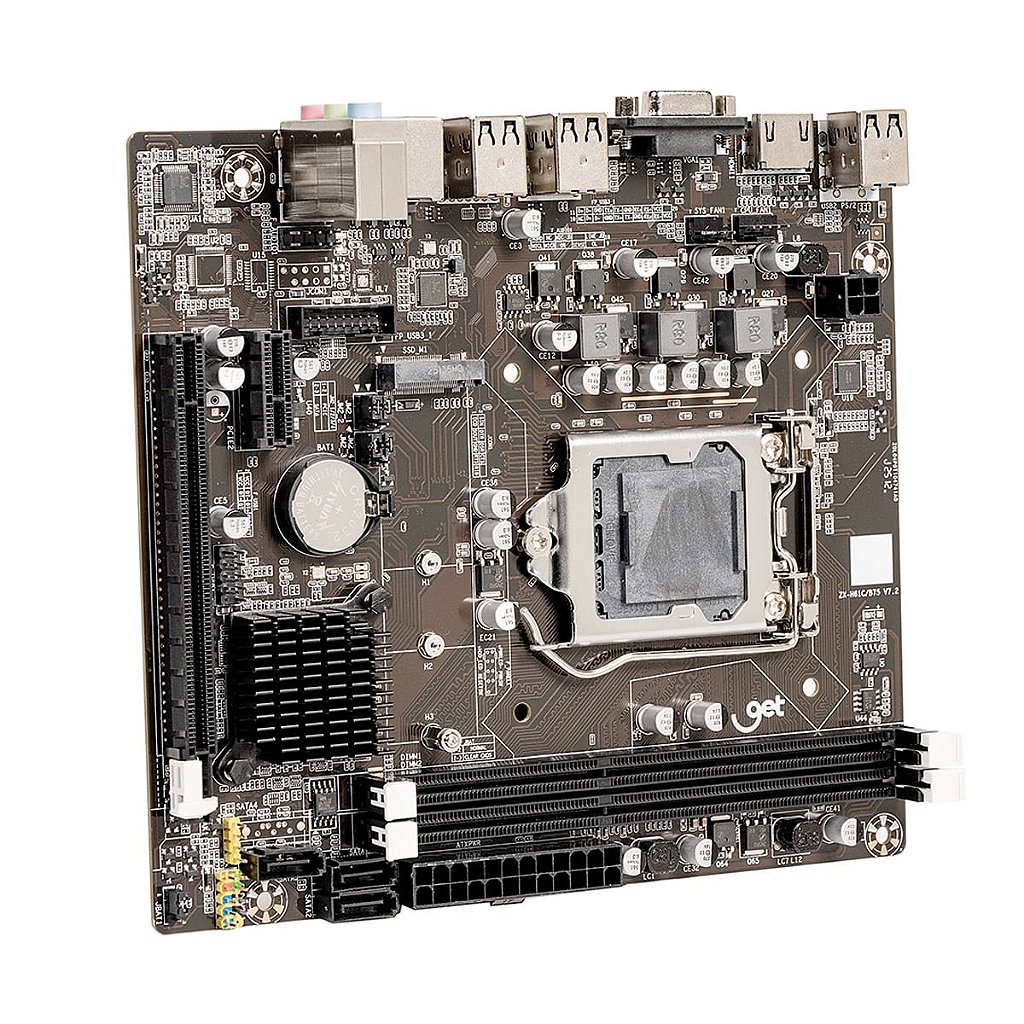 Placa-Mãe LGA1155 H61 GET DDR3 NVMe M.2 mATX