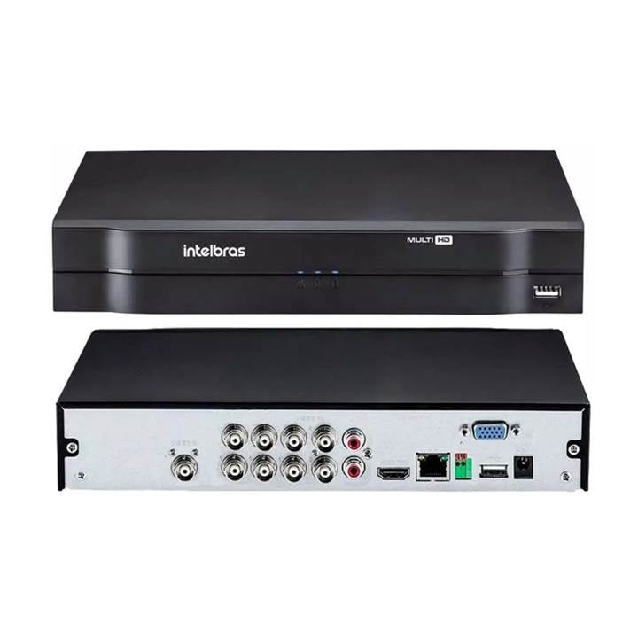 Gravador de Vídeo Digital Intelbras MHDX 1208-C 8 Canais Dual Audio Full HD Lite