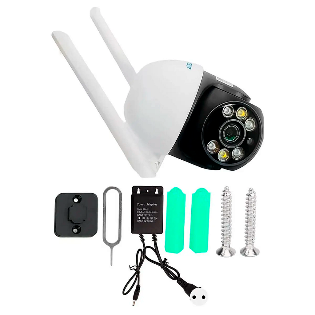 Câmera de Segurança AITEK ALPHA-1120B Wi-Fi Full HD 1080p 2MP Speed Dome Panorâmica 310° Rastreamento Humano Infravermelho