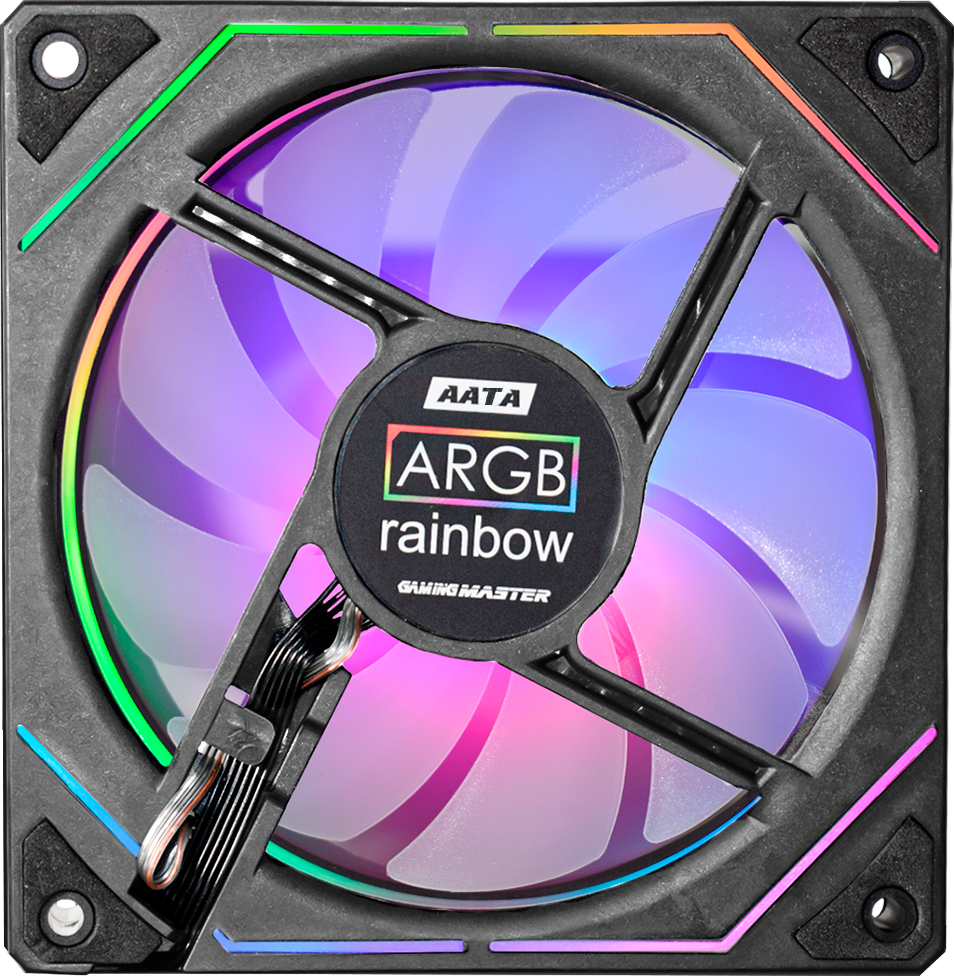 Kit Cooler KMEX AATA Infinity 120mm 3 Fans 1200RPM ARGB com Controle Remoto Preto - Imagem 4