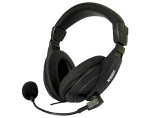 Headset KMEX ARS-7500 P2 40mm com Microfone e Controle de Volume Preto