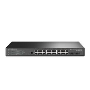 Switch TP-LINK TL-SG3428X 24 Portas Gigabit 4 SFP+ 10G L2+ Gerenciável Rack 128Gbps Fanless