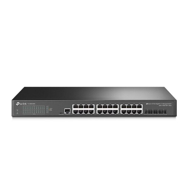 Switch TP-LINK TL-SG3428X 24 Portas Gigabit 4 SFP+ 10G L2+ Gerenciável Rack 128Gbps Fanless