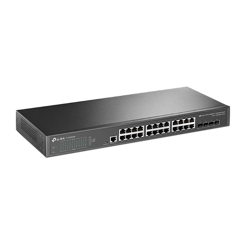 Switch TP-LINK TL-SG3428X 24 Portas Gigabit 4 SFP+ 10G L2+ Gerenciável Rack 128Gbps Fanless - Imagem 2