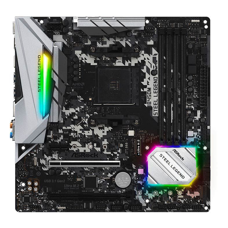 Placa-Mãe AM4 B450 ASROCK B450M Steel Legend 4DDR4 3533MHz NVMe M.2 mATX - Imagem 3
