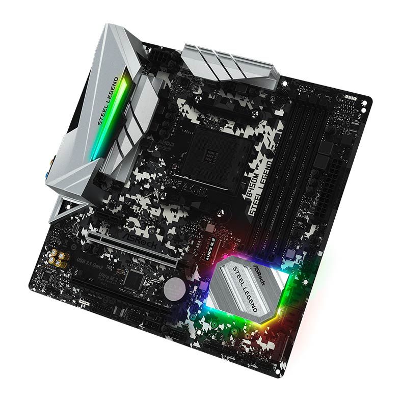 Placa-Mãe AM4 B450 ASROCK B450M Steel Legend 4DDR4 3533MHz NVMe M.2 mATX - Imagem 4