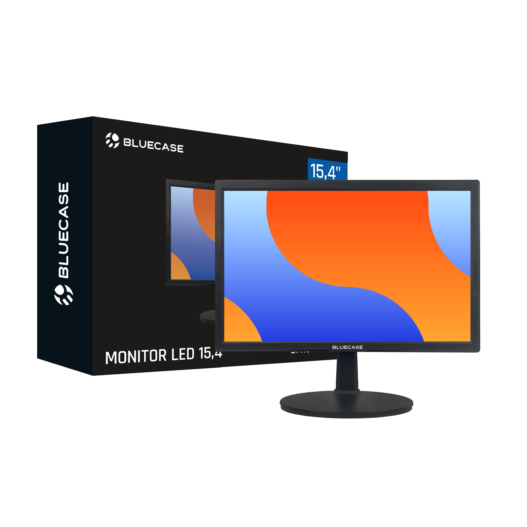 Monitor 15.4pol BLUECASE BM154K4HVW WXGA LED 60Hz 5ms HDMI VGA VESA Preto - foto 3