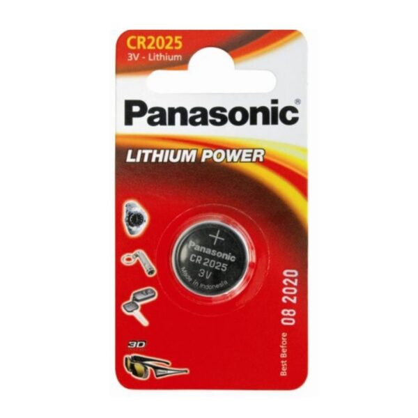 Bateria PANASONIC CR2025 3V Lítio 150mAh 20mm para Placa-Mãe e Controles