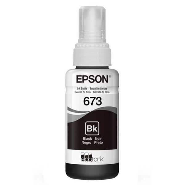 Refil de Tinta EPSON T6731 Preto Original 70ml para Impressoras L800, L810, L850, L1800