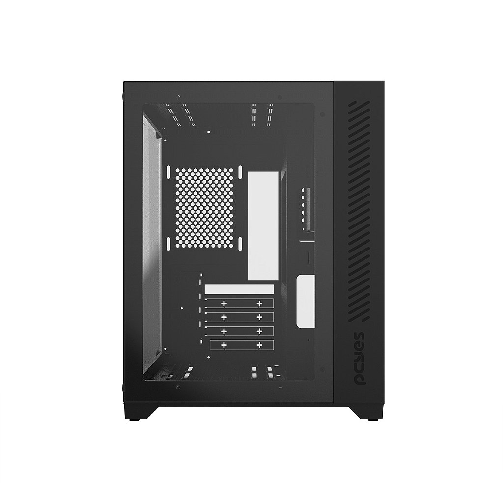 Gabinete Gamer PCYes Forcefield Preto Mid-Tower mATX Vidro Temperado Lateral e Frontal GFFBVP - Imagem 4
