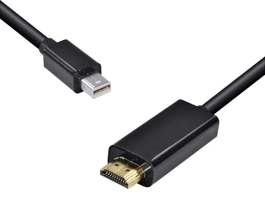 Cabo Adaptador Mini DisplayPort para HDMI Macho 4K Thunderbolt Preto - Imagem 3