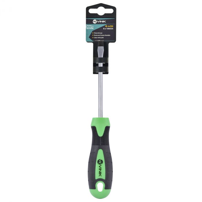 Chave de Fenda Vinik 6mm x 100mm com Ponta Magnetizada Profissional MPN 26149 - Imagem 3