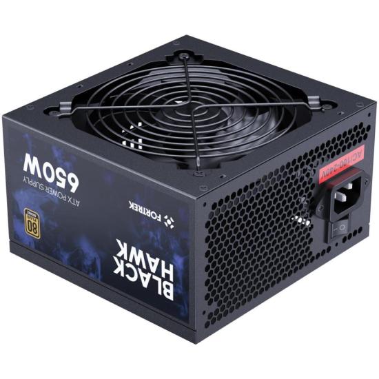 Fonte ATX Real 650W Black Hawk Fortrek 80 Plus PFC Ativo Bivolt Automático - Imagem 2