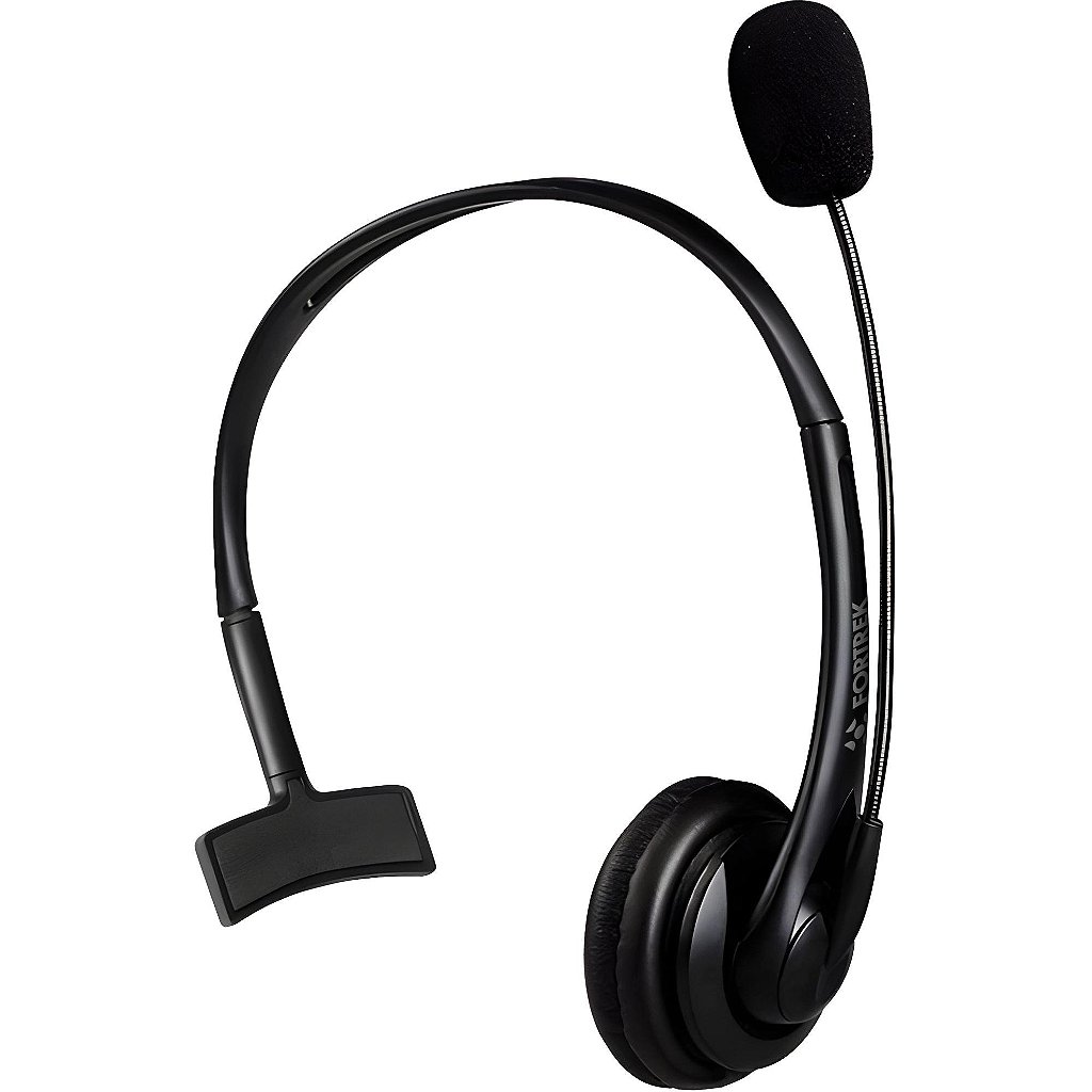 Headset Monoauricular Fortrek FK-731A USB com Microfone Fixo Alto-falante 30mm e Cabo de 2m - Imagem 2