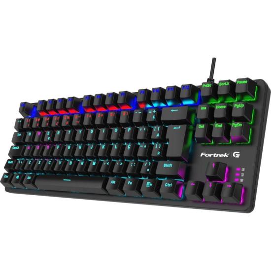 Teclado Mecânico Gamer Fortrek Black Hawk Compact TKL Switch Brown ABNT2 USB - Imagem 2