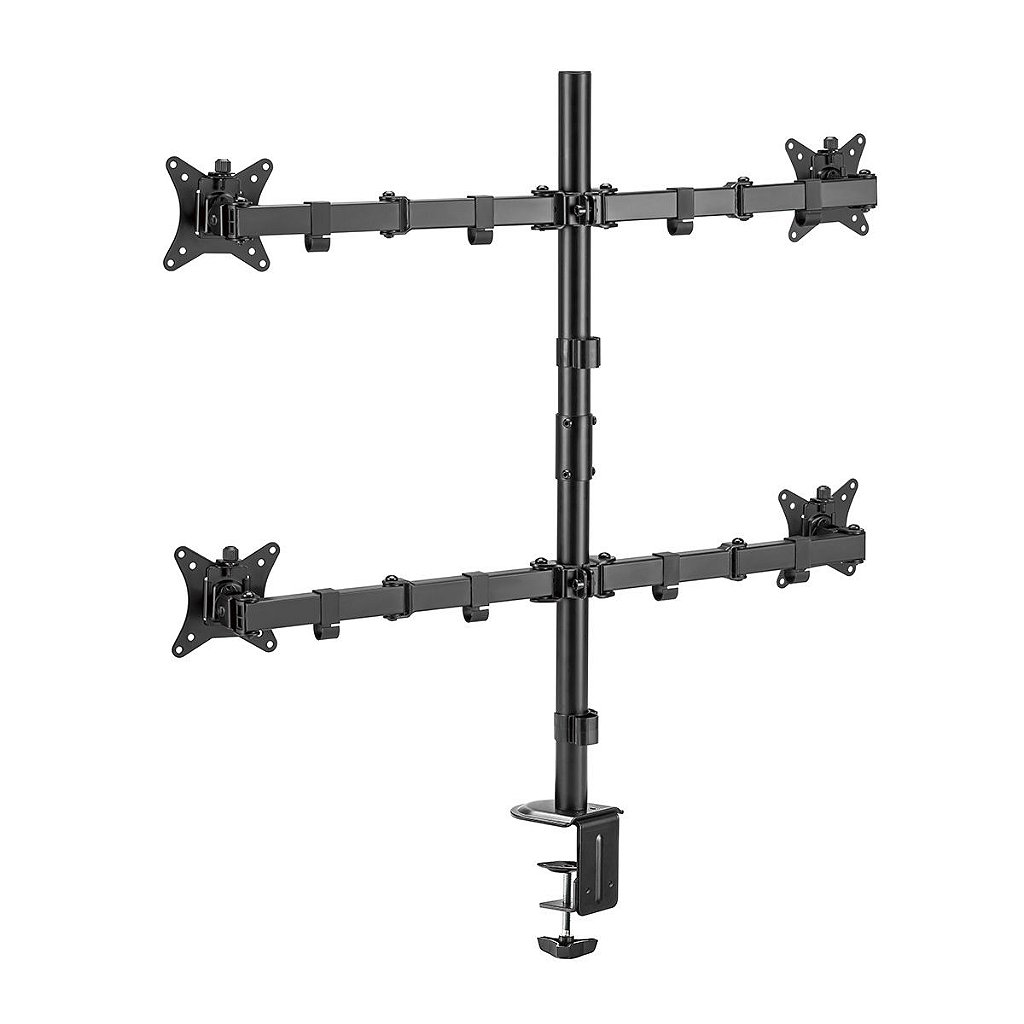 Suporte Vertical PCYES SMQ440C para 4 Monitores de 17 a 32 polegadas VESA 75/100 até 9kg por tela - Imagem 2