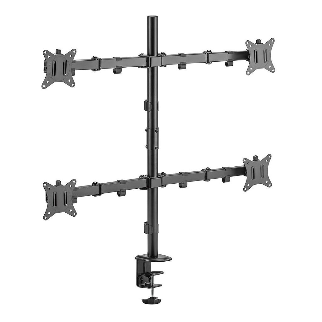 Suporte Vertical PCYES SMQ440C para 4 Monitores de 17 a 32 polegadas VESA 75/100 até 9kg por tela - Imagem 3
