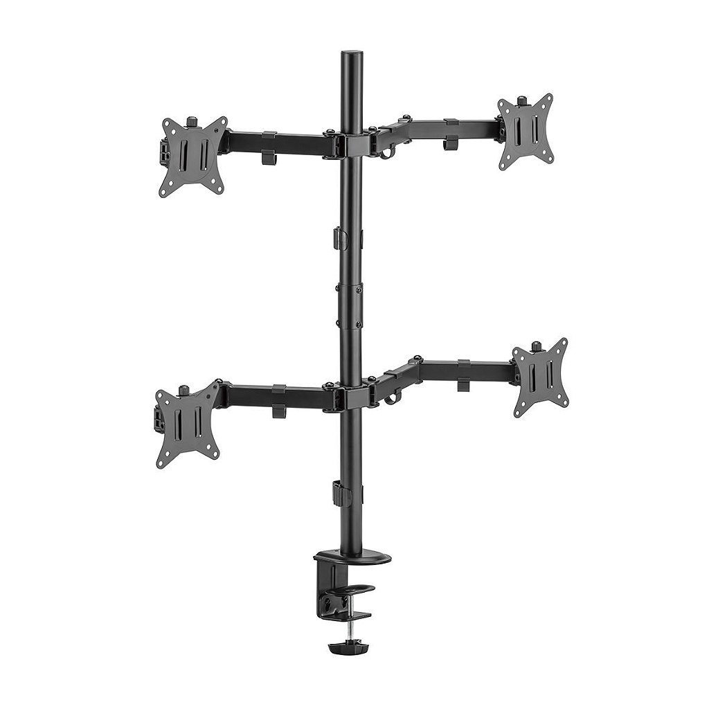 Suporte Vertical PCYES SMQ440C para 4 Monitores de 17 a 32 polegadas VESA 75/100 até 9kg por tela - Imagem 4